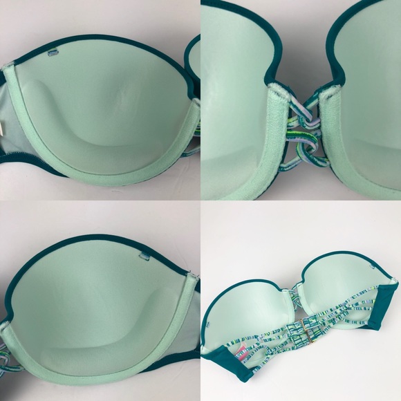 Victoria's Secret The Beach Bandeau Teal 34C - Picture 8 of 8